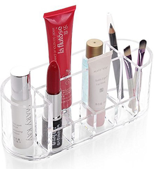 Lemish 8 Slots Acrylic Cosmetic Organizer Makeup Storage Box \u0026 Nail Polish Lipstick Display Holder Box Cosmetic, make up, Jewellery Vanity Box